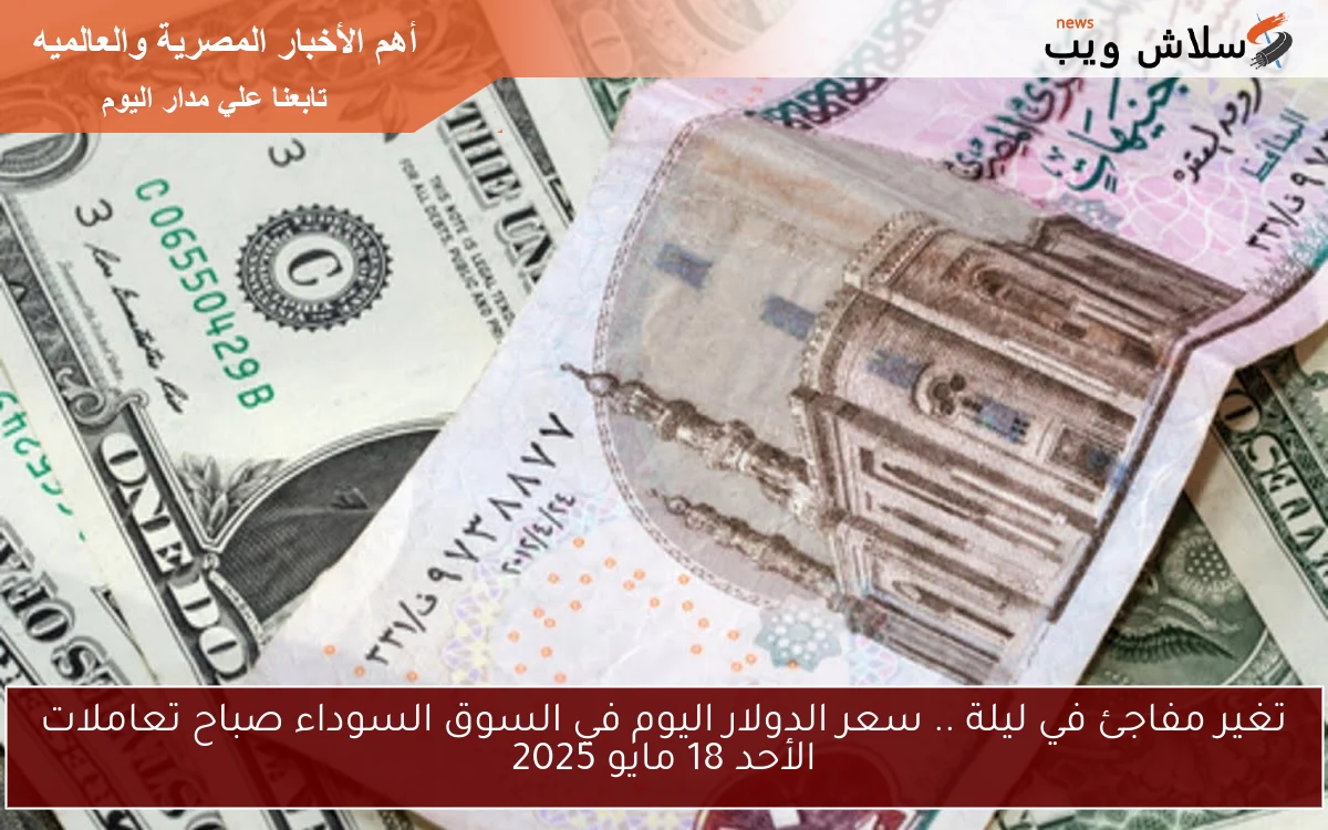تغير مفاجئ في ليلة .. سعر الدولار اليوم في السوق السوداء صباح تعاملات الأحد 18 مايو 2025